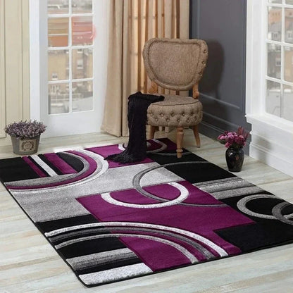 Nordic Geometric Carpet - Modern Area Rugs | Large Living Room Rug Mat - ZOOMNSTORE