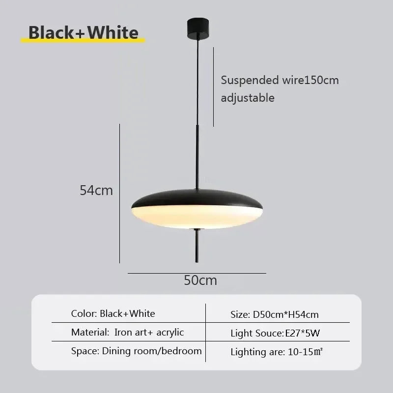 Nordic LED Pendant Light - Flying Saucer Design for Bedroom Living Room Cafe Office - ZOOMNSTORE