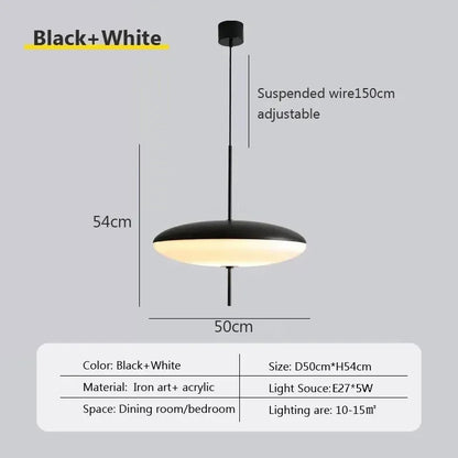 Nordic LED Pendant Light - Flying Saucer Design for Bedroom Living Room Cafe Office - ZOOMNSTORE