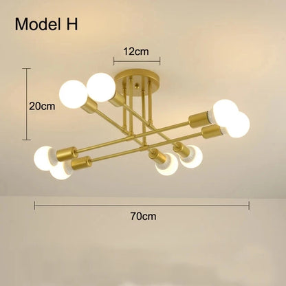 Nordic Minimalist LED Pendant Light - Black Gold Chandelier for Bedrooms  Living Rooms - ZOOMNSTORE
