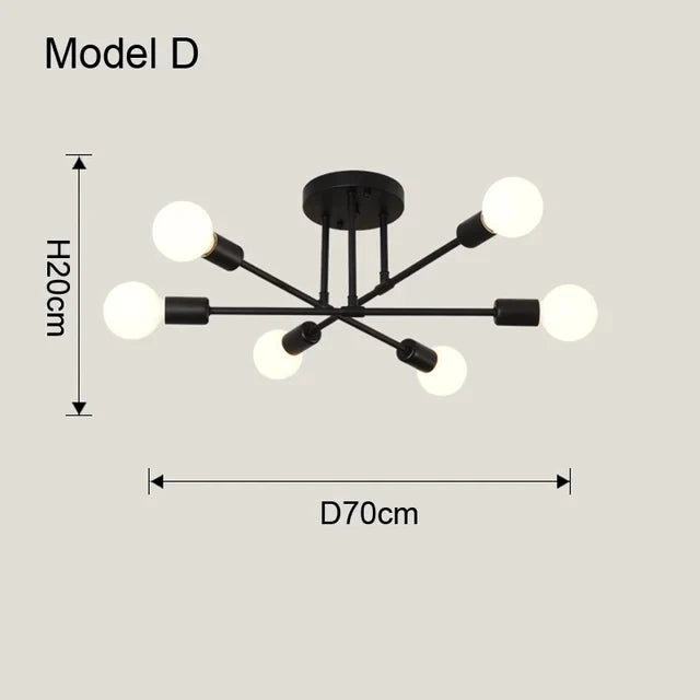 Nordic Minimalist LED Pendant Light - Black Gold Chandelier for Bedrooms  Living Rooms - ZOOMNSTORE