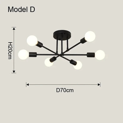 Nordic Minimalist LED Pendant Light - Black Gold Chandelier for Bedrooms  Living Rooms - ZOOMNSTORE