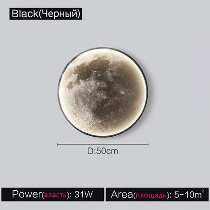 Nordic Moon Wall Lamp - Modern Decorative Ceiling Light for Living Room  Bedroom - ZOOMNSTORE