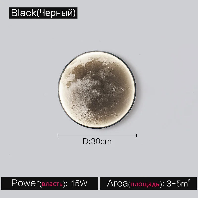 Nordic Moon Wall Lamp - Modern Decorative Ceiling Light for Living Room  Bedroom - ZOOMNSTORE