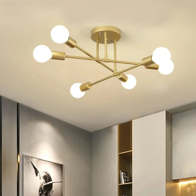 Nordic Minimalist LED Pendant Light - Black Gold Chandelier for Bedrooms  Living Rooms - ZOOMNSTORE