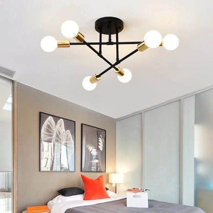 Nordic Minimalist LED Pendant Light - Black Gold Chandelier for Bedrooms  Living Rooms - ZOOMNSTORE