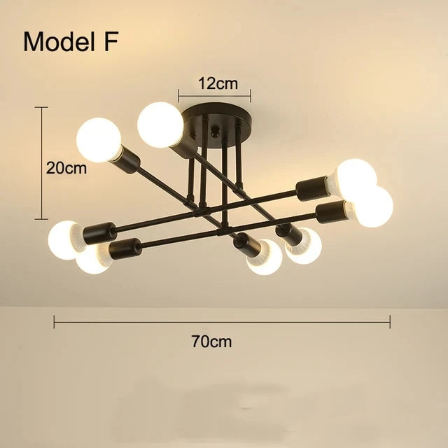 Nordic Minimalist LED Pendant Light - Black Gold Chandelier for Bedrooms  Living Rooms - ZOOMNSTORE