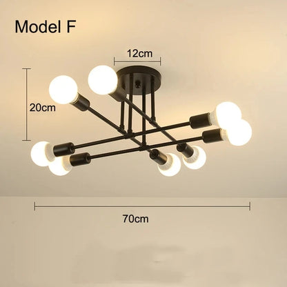 Nordic Minimalist LED Pendant Light - Black Gold Chandelier for Bedrooms  Living Rooms - ZOOMNSTORE