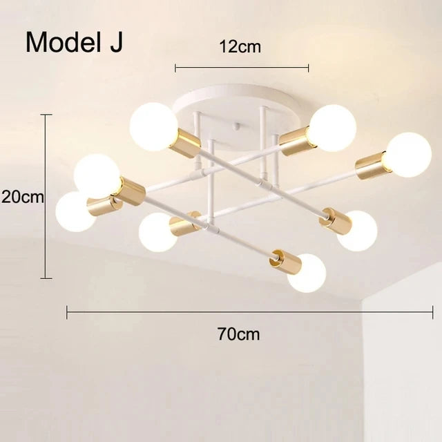 Nordic Minimalist LED Pendant Light - Black Gold Chandelier for Bedrooms  Living Rooms - ZOOMNSTORE