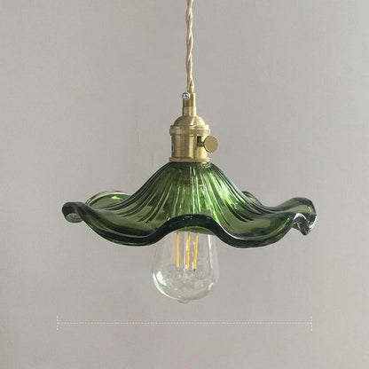 Nordic Style LED Pendant Light - Colorful Glass Copper Hanging Lamp for Bedroom  Living Room - ZOOMNSTORE