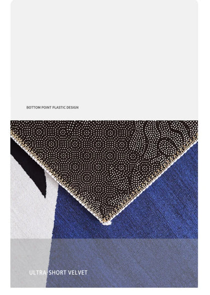 Nordic Velvet Carpet - Modern Area Rug | Large Non-Slip Living Room Rug - ZOOMNSTORE