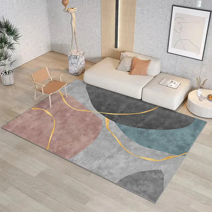 Nordic Velvet Carpet - Modern Area Rug | Large Non-Slip Living Room Rug - ZOOMNSTORE