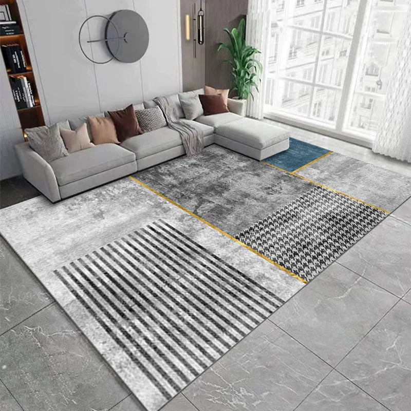 Nordic Velvet Carpet - Modern Area Rug | Large Non-Slip Living Room Rug - ZOOMNSTORE