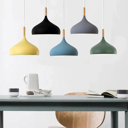 Nordic Wooden Chandelier - LED Pendant Light for Bedroom  Living Room - ZOOMNSTORE
