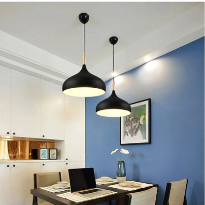Nordic Wooden Chandelier - LED Pendant Light for Bedroom  Living Room - ZOOMNSTORE