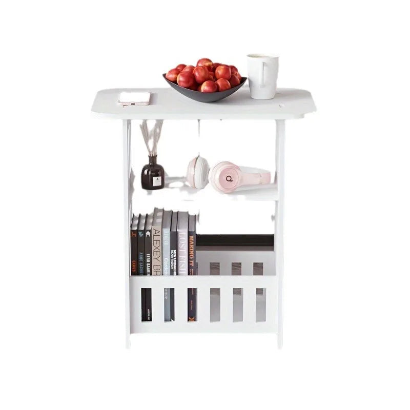 Nordic Wooden Storage Table - Multipurpose Bedside  Living Room Organizer - ZOOMNSTORE