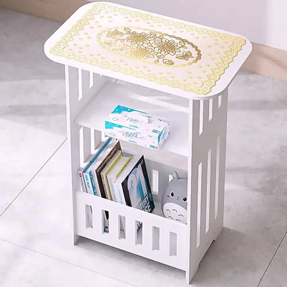 Nordic Wooden Storage Table - Multipurpose Bedside  Living Room Organizer - ZOOMNSTORE
