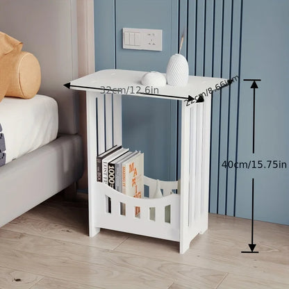 Nordic Wooden Storage Table - Multipurpose Bedside  Living Room Organizer - ZOOMNSTORE