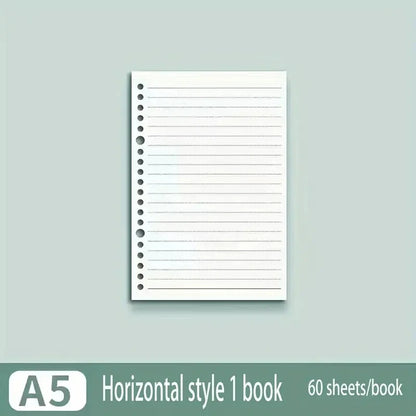 Notebook Refill Paper - A4 B5 A5 Loose Leaf Binder Sheets Grid Lined Blank Writing Pads - ZOOMNSTORE