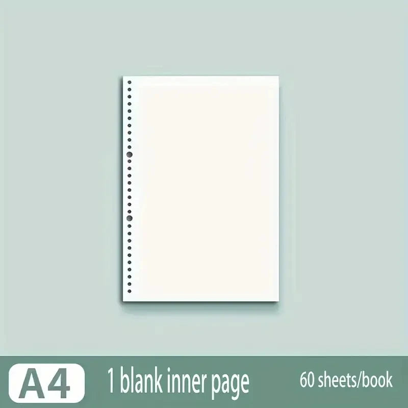 Notebook Refill Paper - A4 B5 A5 Loose Leaf Binder Sheets Grid Lined Blank Writing Pads - ZOOMNSTORE