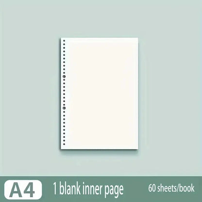 Notebook Refill Paper - A4 B5 A5 Loose Leaf Binder Sheets Grid Lined Blank Writing Pads - ZOOMNSTORE