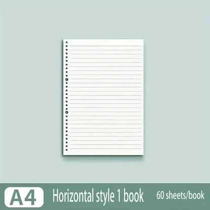 Notebook Refill Paper - A4 B5 A5 Loose Leaf Binder Sheets Grid Lined Blank Writing Pads - ZOOMNSTORE