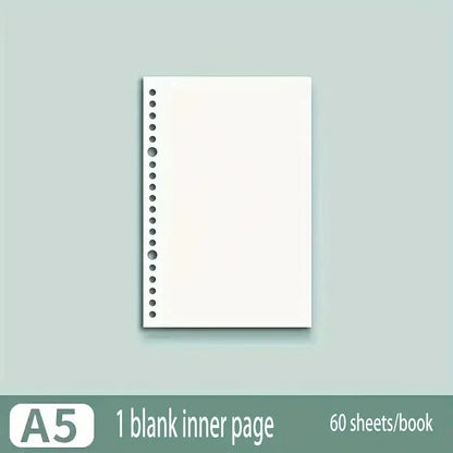 Notebook Refill Paper - A4 B5 A5 Loose Leaf Binder Sheets Grid Lined Blank Writing Pads - ZOOMNSTORE