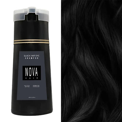 Nova Hair Instant Dye Shampoo - Quick Gray Coverage for Men  Women Nourishing Formula - ZOOMNSTORE
