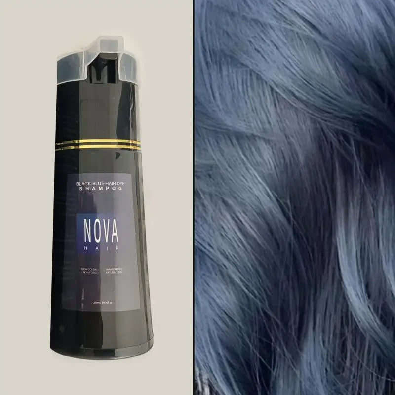 Nova Hair Instant Dye Shampoo - Quick Gray Coverage for Men  Women Nourishing Formula - ZOOMNSTORE