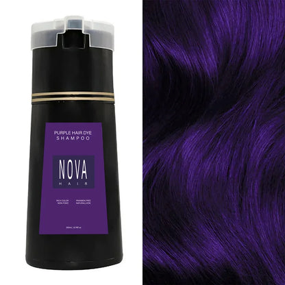 Nova Hair Instant Dye Shampoo - Quick Gray Coverage for Men  Women Nourishing Formula - ZOOMNSTORE