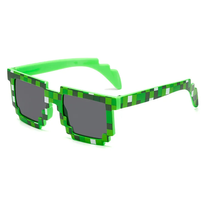 Novelty Pixel Sunglasses - Fashion Creeper Glasses for Boys  Girls - ZOOMNSTORE