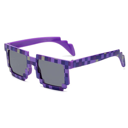 Novelty Pixel Sunglasses - Fashion Creeper Glasses for Boys  Girls - ZOOMNSTORE