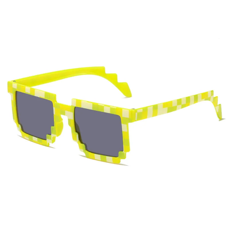 Novelty Pixel Sunglasses - Fashion Creeper Glasses for Boys  Girls - ZOOMNSTORE