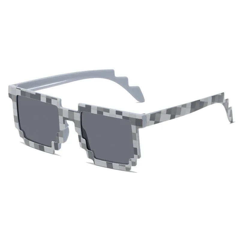 Novelty Pixel Sunglasses - Fashion Creeper Glasses for Boys  Girls - ZOOMNSTORE