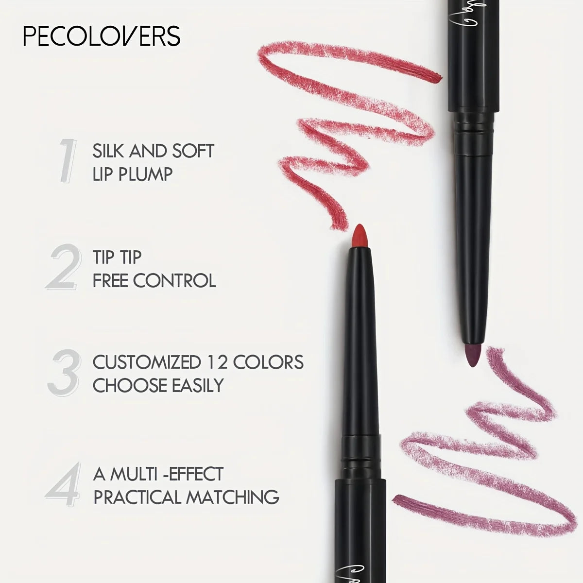 Nude Brown Lip Liner Pencil - Waterproof Matte Lip Contour Makeup - ZOOMNSTORE