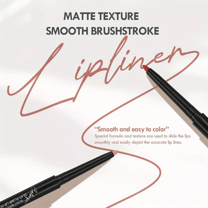Nude Brown Lip Liner Pencil - Waterproof Matte Lip Contour Makeup - ZOOMNSTORE