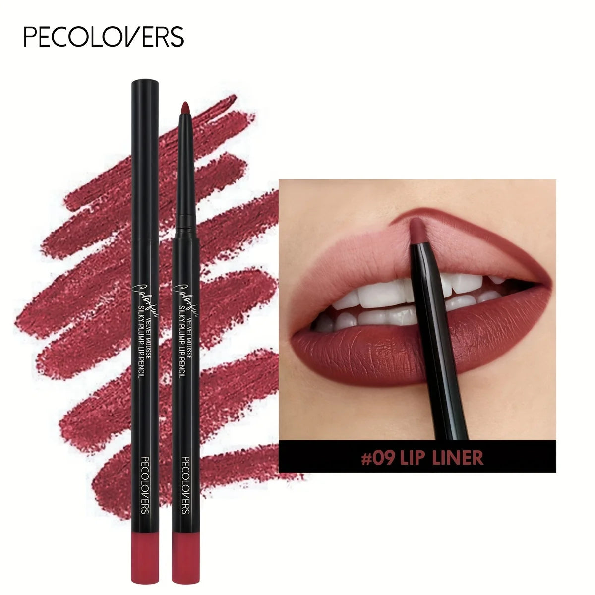 Nude Brown Lip Liner Pencil - Waterproof Matte Lip Contour Makeup - ZOOMNSTORE