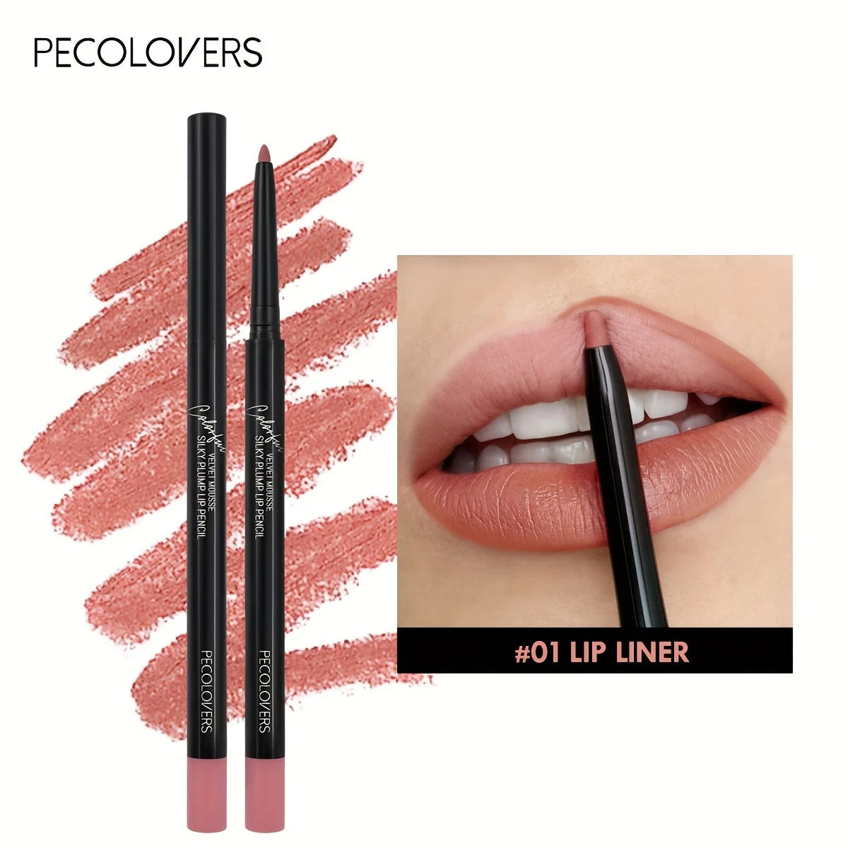 Nude Brown Lip Liner Pencil - Waterproof Matte Lip Contour Makeup - ZOOMNSTORE
