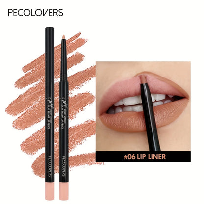 Nude Brown Lip Liner Pencil - Waterproof Matte Lip Contour Makeup - ZOOMNSTORE