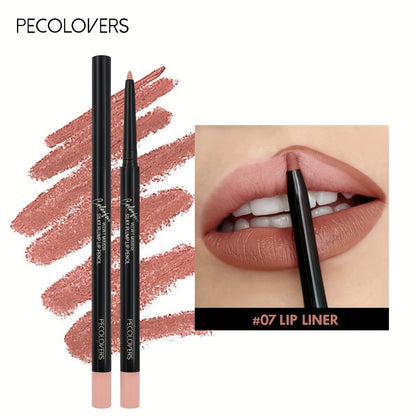 Nude Brown Lip Liner Pencil - Waterproof Matte Lip Contour Makeup - ZOOMNSTORE