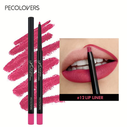 Nude Brown Lip Liner Pencil - Waterproof Matte Lip Contour Makeup - ZOOMNSTORE
