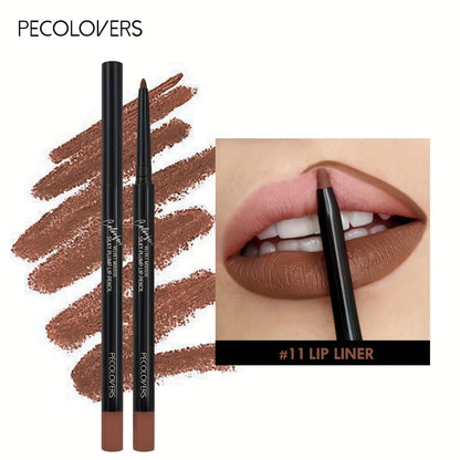 Nude Brown Lip Liner Pencil - Waterproof Matte Lip Contour Makeup - ZOOMNSTORE
