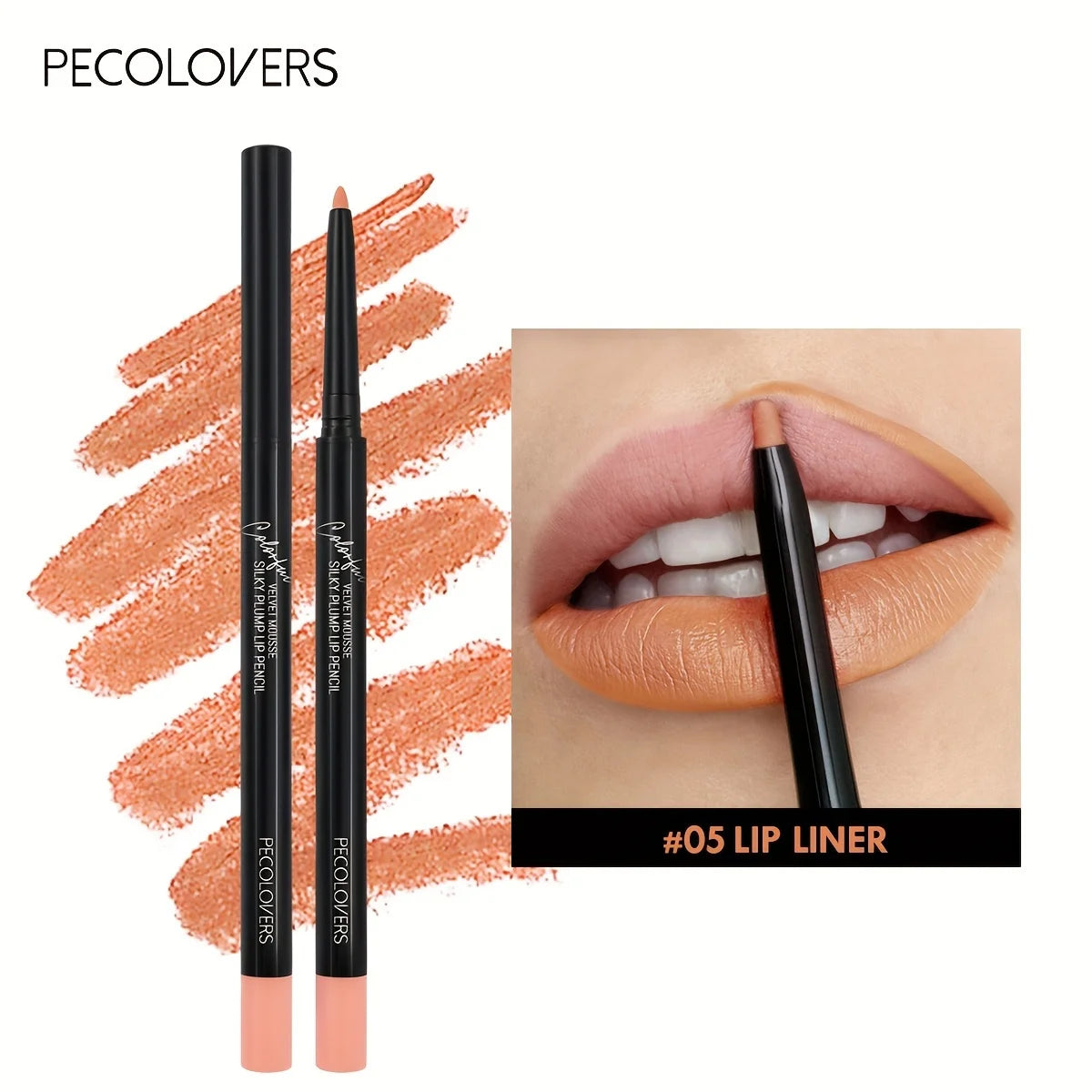 Nude Brown Lip Liner Pencil - Waterproof Matte Lip Contour Makeup - ZOOMNSTORE