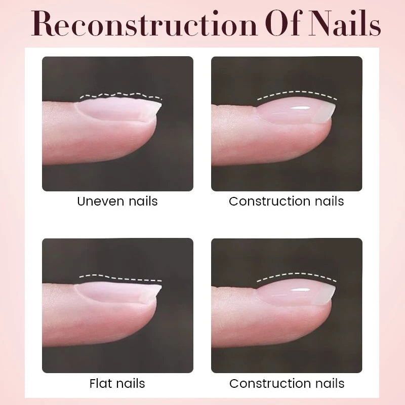 Nude Crystal Rubber Base Gel - 7ml Semi-Permanent Soak Off UV LED Nail Varnish - ZOOMNSTORE