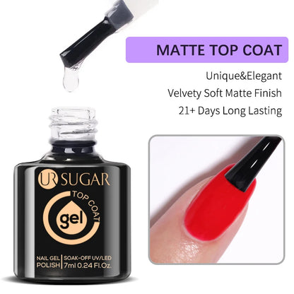 Nude Crystal Rubber Base Gel - 7ml Semi-Permanent Soak Off UV LED Nail Varnish - ZOOMNSTORE