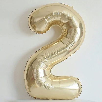 Platinum Colour 40 Helium Number Balloons 0-9 - Birthday Anniversary Graduation Decor - ZOOMNSTORE