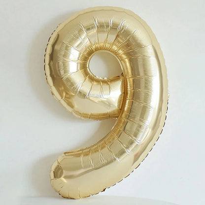 Platinum Colour 40 Helium Number Balloons 0-9 - Birthday Anniversary Graduation Decor - ZOOMNSTORE