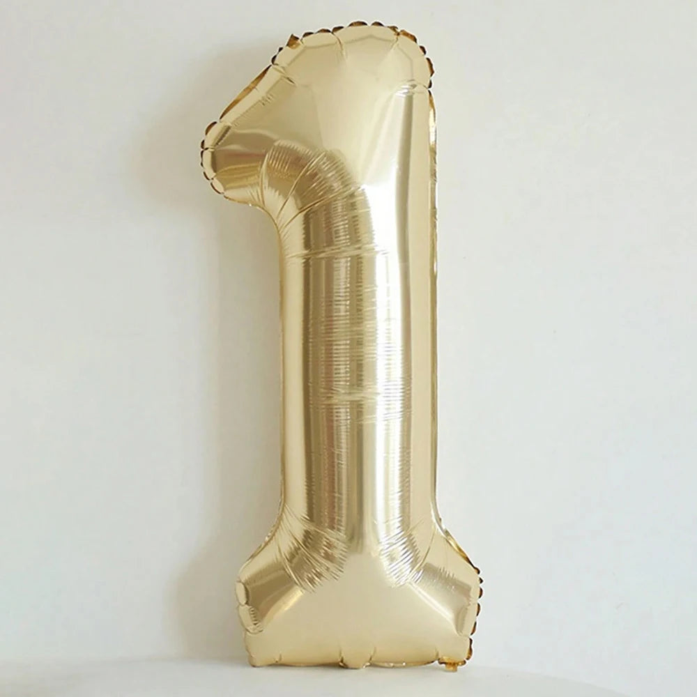 Platinum Colour 40 Helium Number Balloons 0-9 - Birthday Anniversary Graduation Decor - ZOOMNSTORE