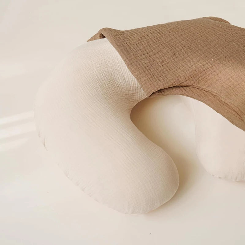 2PCS/set Nursing Pillow Cover for Breastfeeding Pillows Ultra-Soft Muslin Cotton Baby Nursing Pillow Fits Newborn Feeding Pillow - ZOOMNSTORE