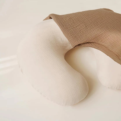 2PCS/set Nursing Pillow Cover for Breastfeeding Pillows Ultra-Soft Muslin Cotton Baby Nursing Pillow Fits Newborn Feeding Pillow - ZOOMNSTORE